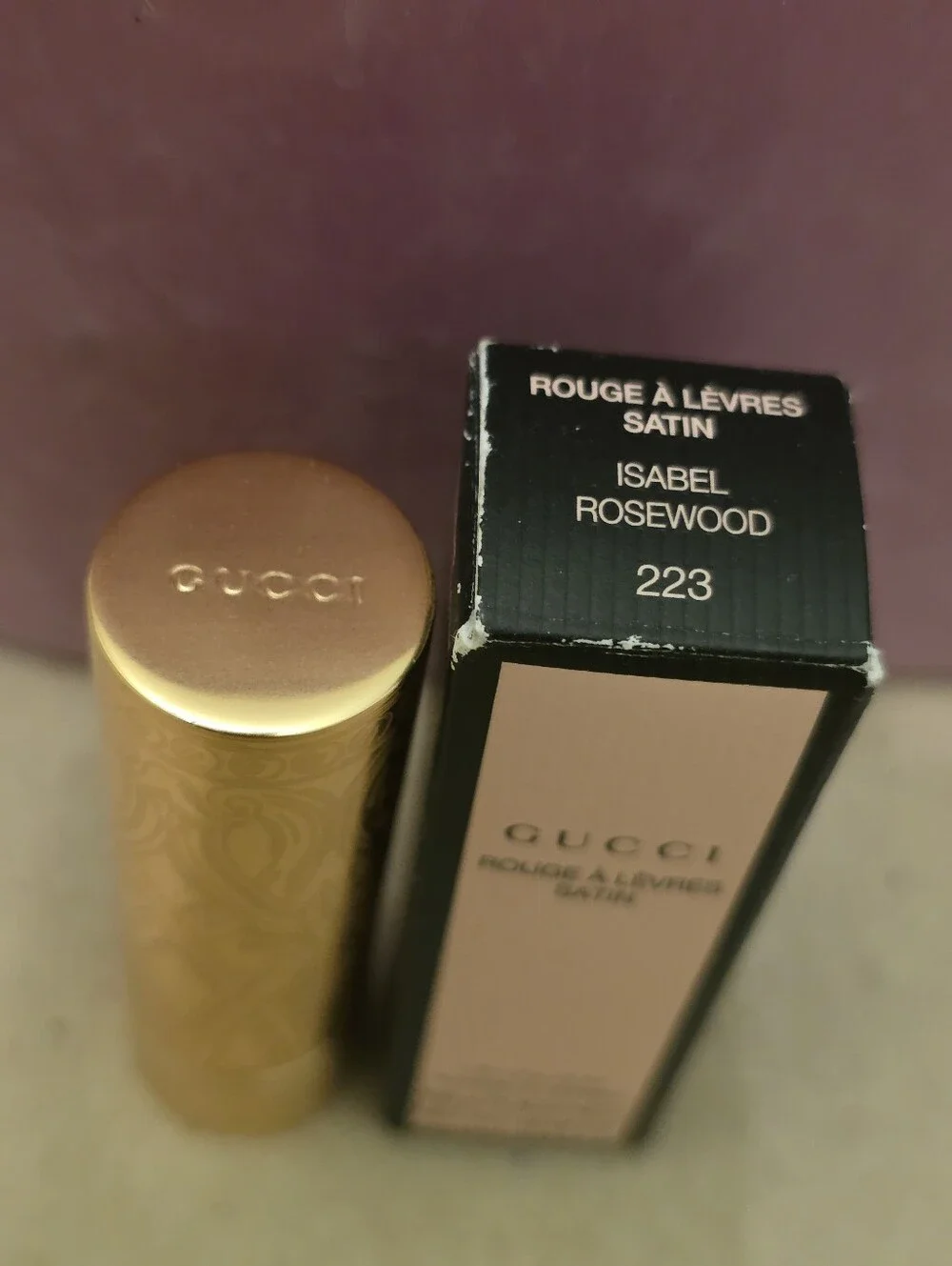 Gucci Rouge à Lèvres Long Lasting Satin Lipstick 223 Isabel Rosewood. BNIB